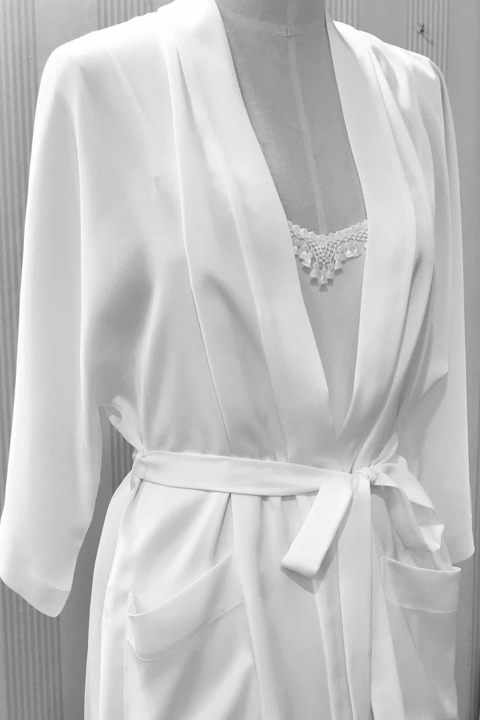 Satin bridal nightgown