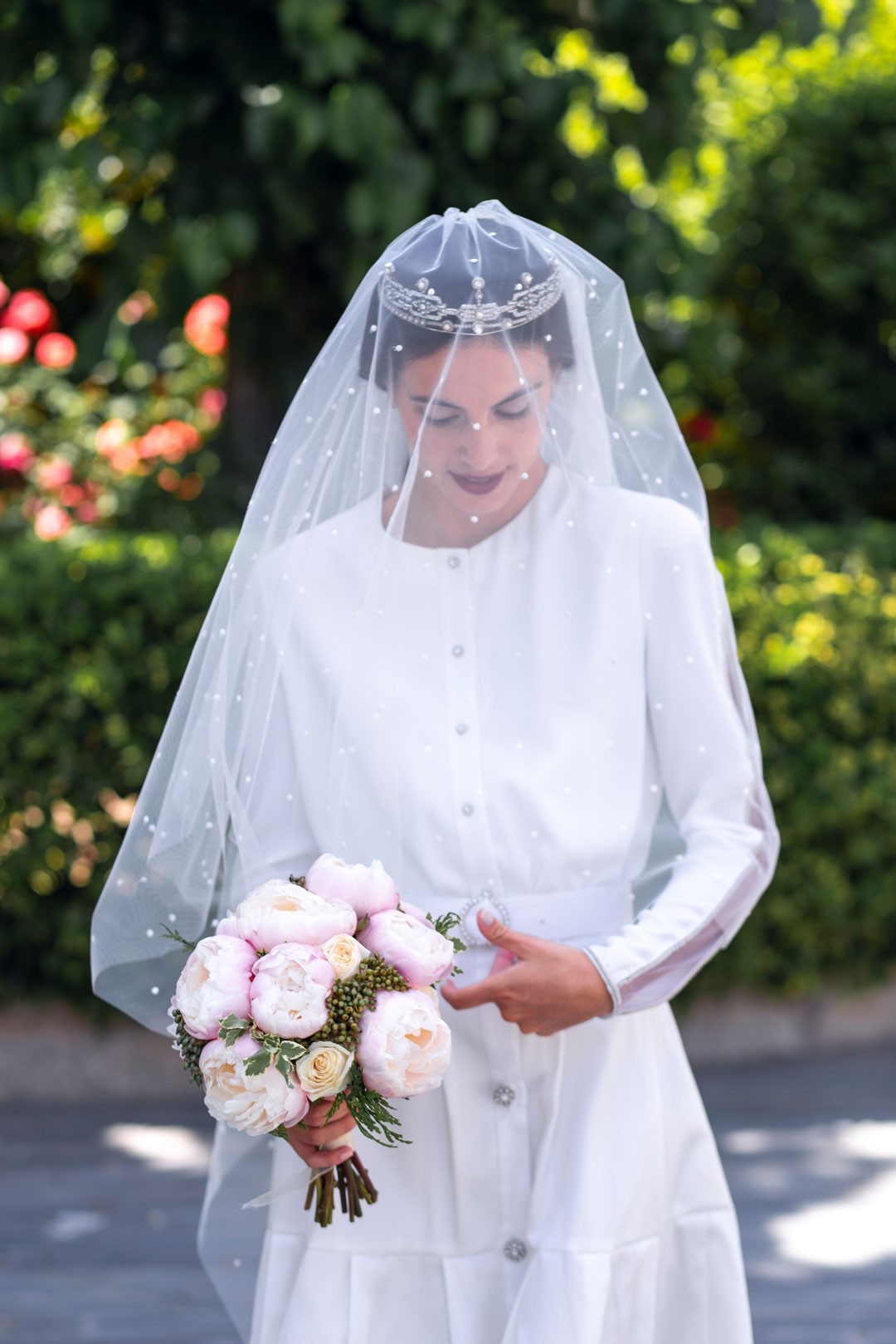 Embossed Plumeti Veil 