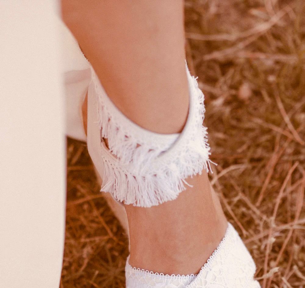 Personalización modelo Croché marfil y felcos marfil Liliha . Prueba Talla 37 y 38 - Tacón 7,5cm