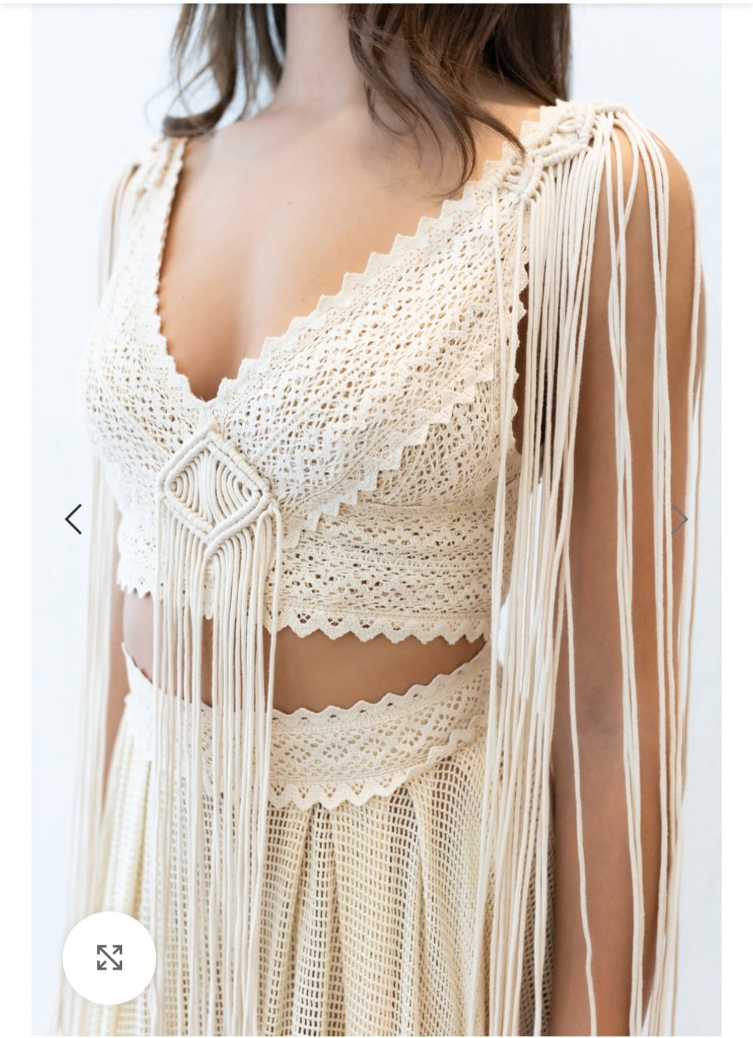 Personalización modelo Croché marfil y felcos marfil Liliha . Prueba Talla 37 y 38 - Tacón 7,5cm